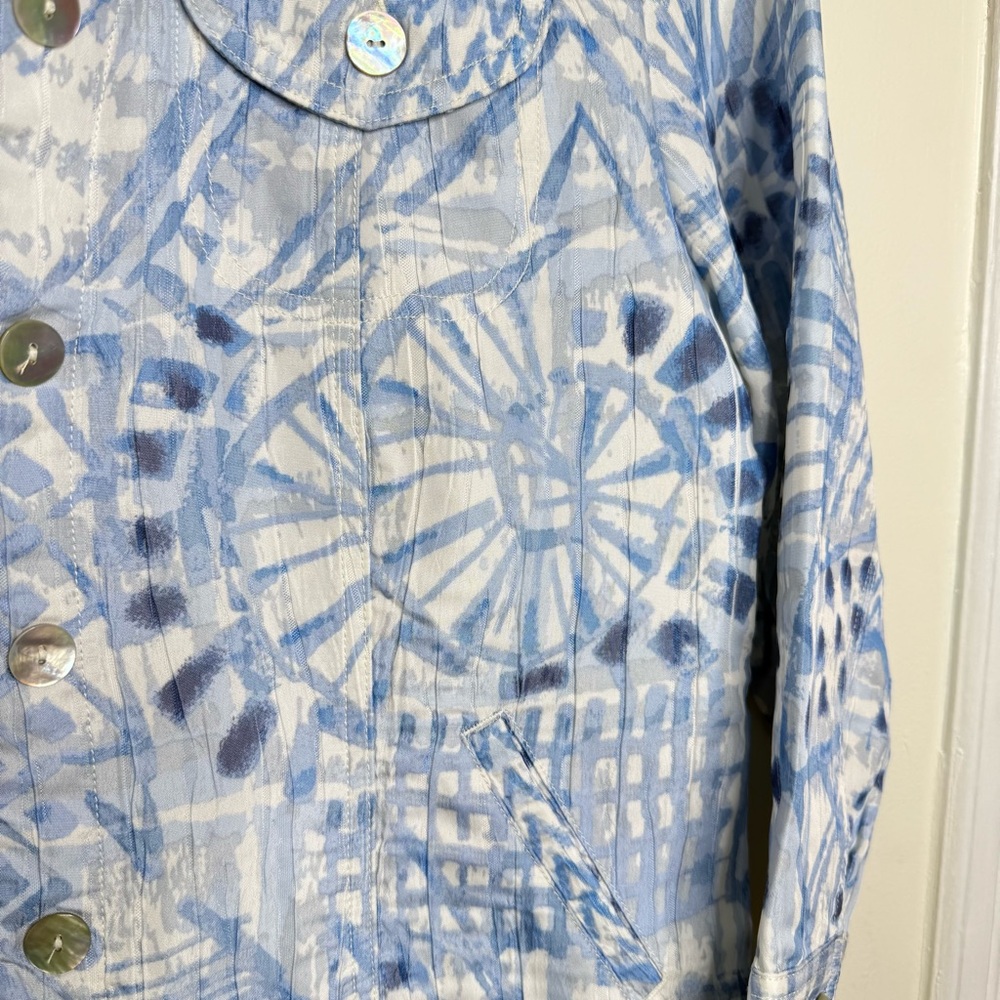 Ruby Rd. Abstract Medallion Print Jacket Button F… - image 4